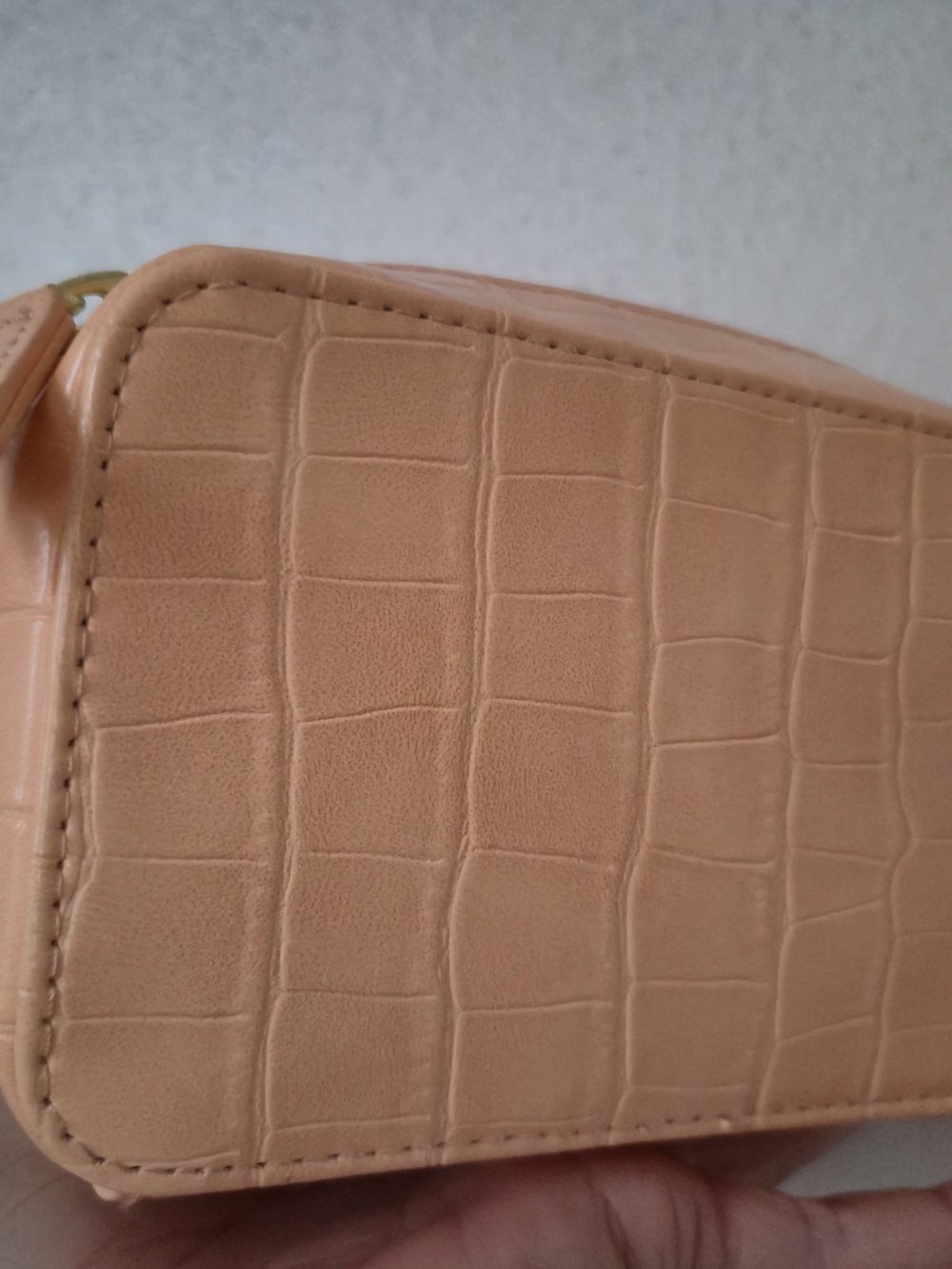 Trish McEvoy Croc-Embossed Cosmetic Planner Case in Peach